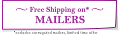 Special Offer! FREE SHIPPING on all mailers